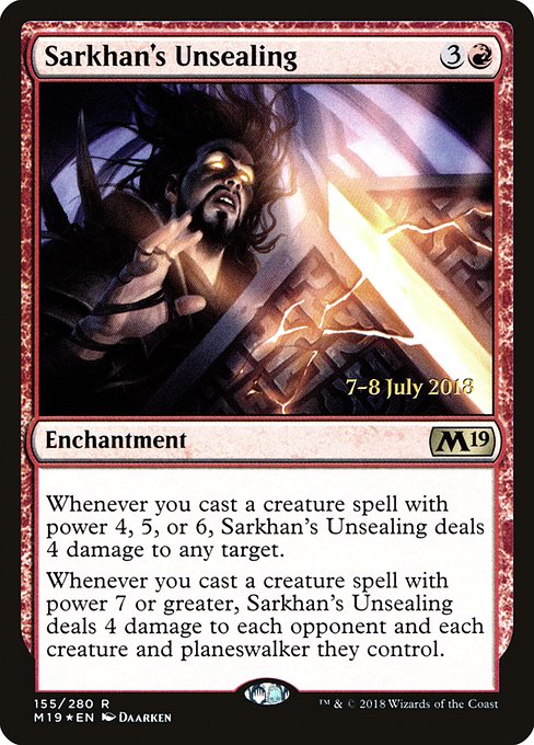 Sarkhan's Unsealing - Core Set 2019 Promos - Promo Foil