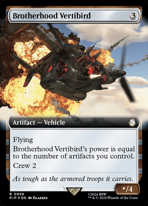 Brotherhood Vertibird - Fallout - Surge Foil, Extended Art