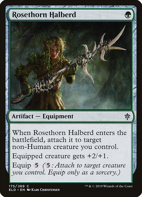 Rosethorn Halberd - Throne of Eldraine