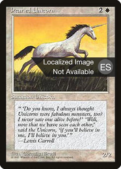 Unicornio perlado (Pearled Unicorn) - Fourth Edition Foreign Black Border