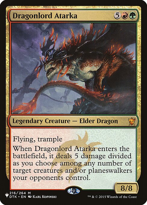 Dragonlord Atarka - The List