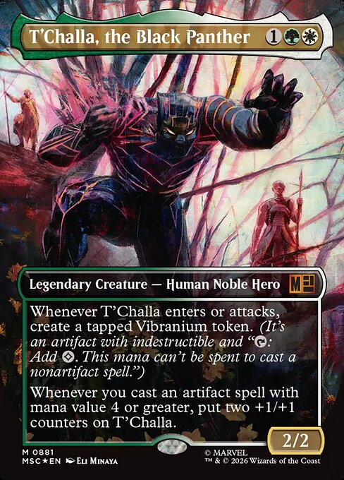 T'Challa, the Black Panther - Marvel Super Heroes Commander - Surge Foil, Borderless