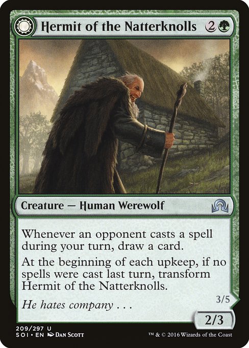 Hermit of the Natterknolls // Lone Wolf of the Natterknolls - Shadows over Innistrad