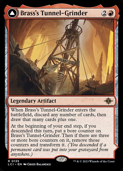 Brass's Tunnel-Grinder // Tecutlan, the Searing Rift - The Lost Caverns of Ixalan