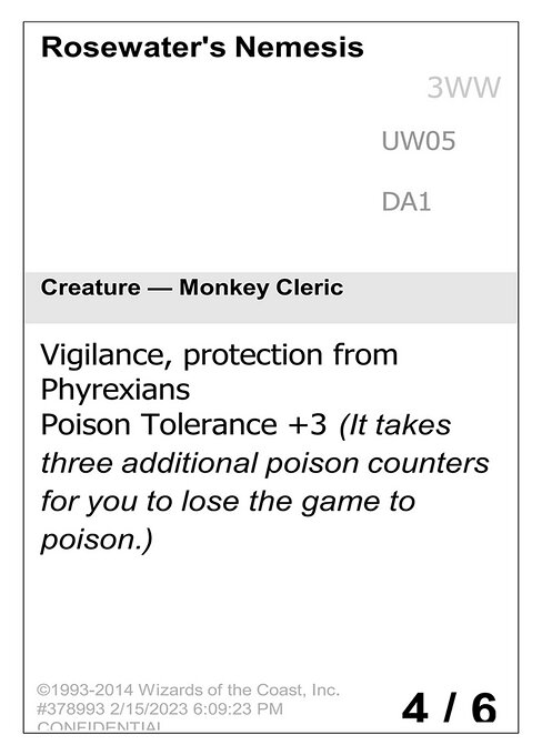 Rosewater's Nemesis - Unknown Event