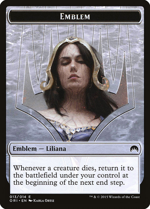 Liliana, Defiant Necromancer Emblem - Magic Origins Tokens