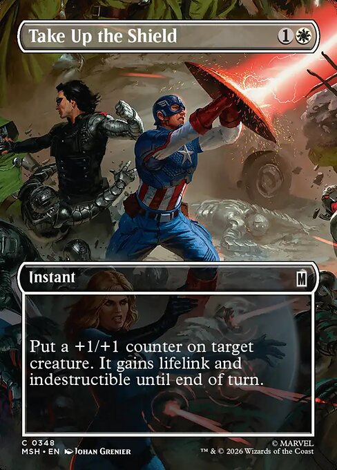 Take Up the Shield - Marvel Super Heroes - Borderless