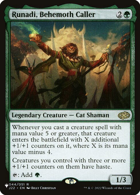 Runadi, Behemoth Caller - The List