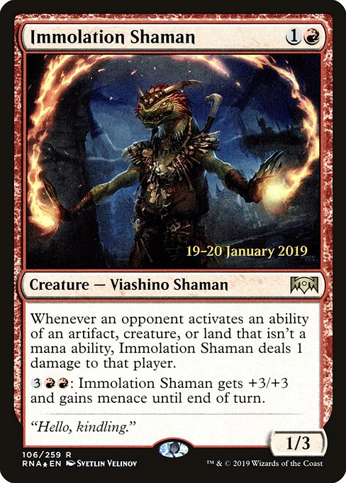 Immolation Shaman - Ravnica Allegiance Promos - Promo Foil