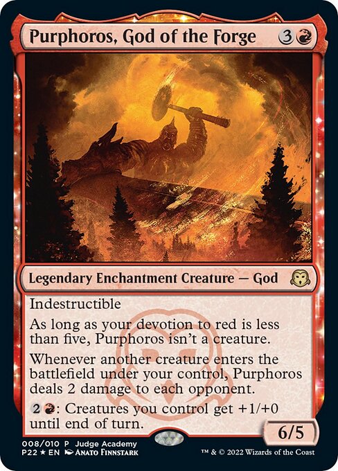 Purphoros, God of the Forge - Judge Gift Cards 2022 - Promo Foil