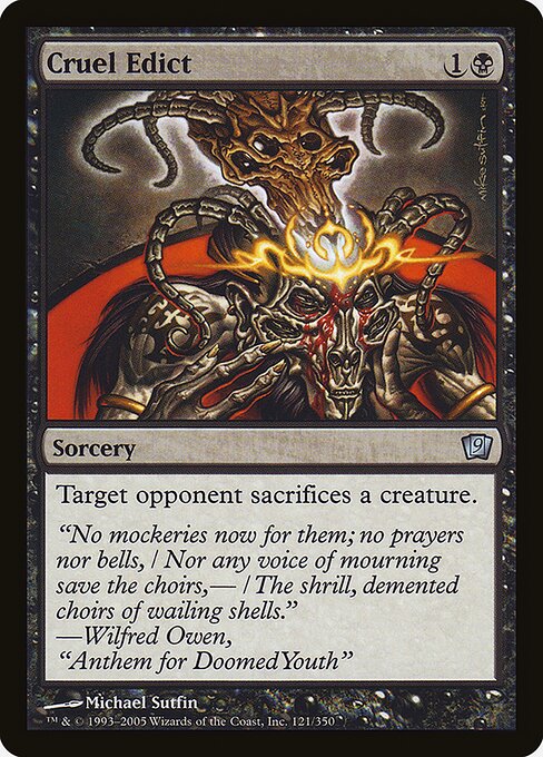 Cruel Edict - Ninth Edition - Promo Foil