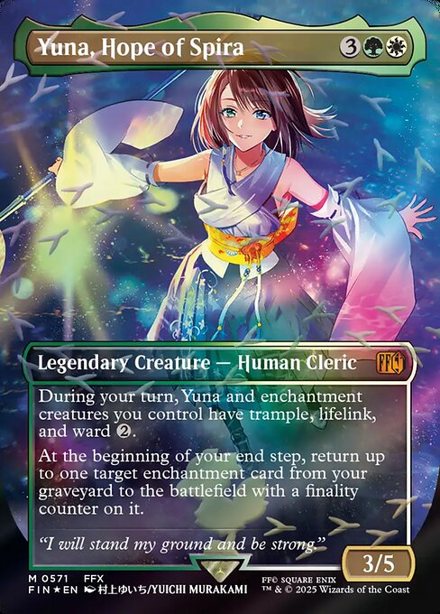 スピラの希望、ユウナ/Yuna Hope of Spira ボーダーレスFOIL ENG】☆Foil☆□ボーダーレス□スピラの希望、ユウナ/Yuna, Hope
