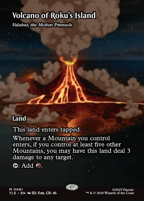 Volcano of Roku's Island (Valakut, the Molten Pinnacle) - Avatar: The Last Airbender Eternal - Borderless