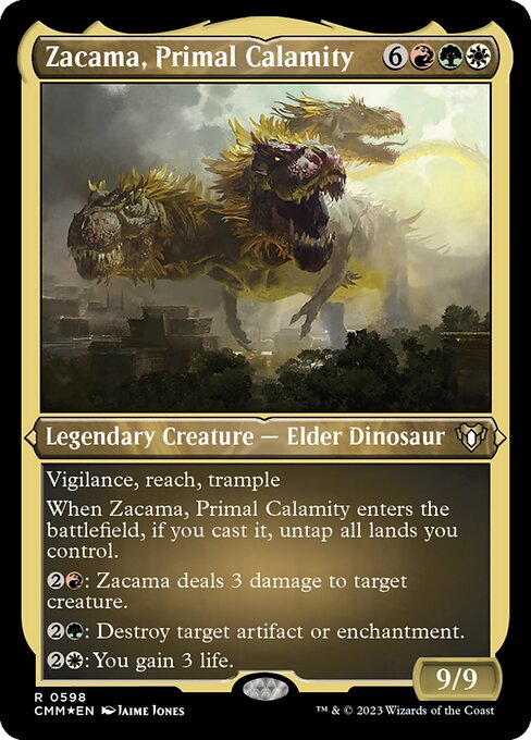 Zacama, Primal Calamity - Commander Masters - Etched Foil