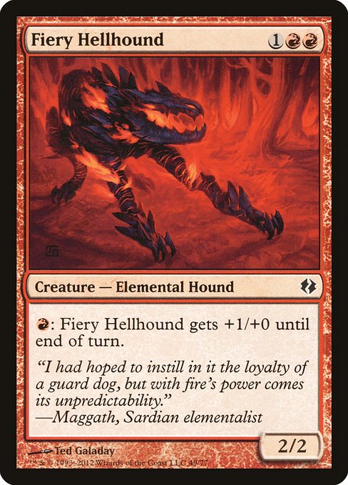 Fiery Hellhound - Duel Decks: Venser vs. Koth