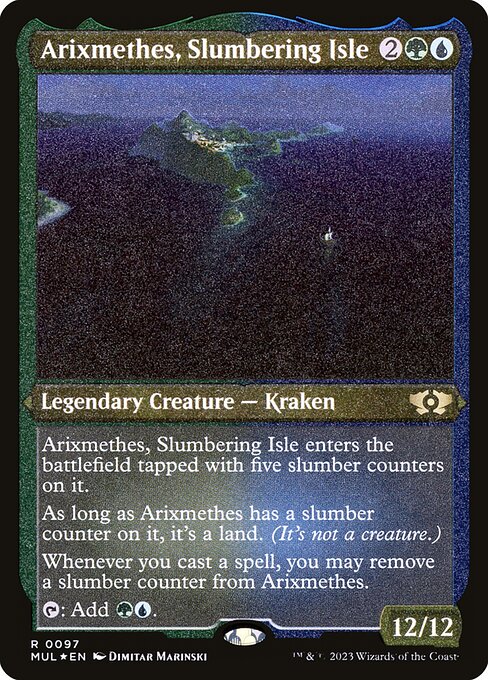 Arixmethes, Slumbering Isle - Multiverse Legends - Etched Foil