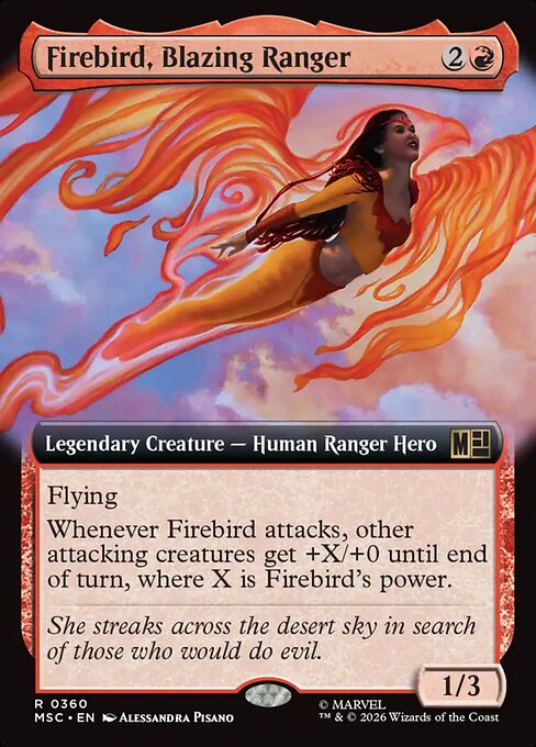 Firebird, Blazing Ranger - Marvel Super Heroes Commander - Extended Art