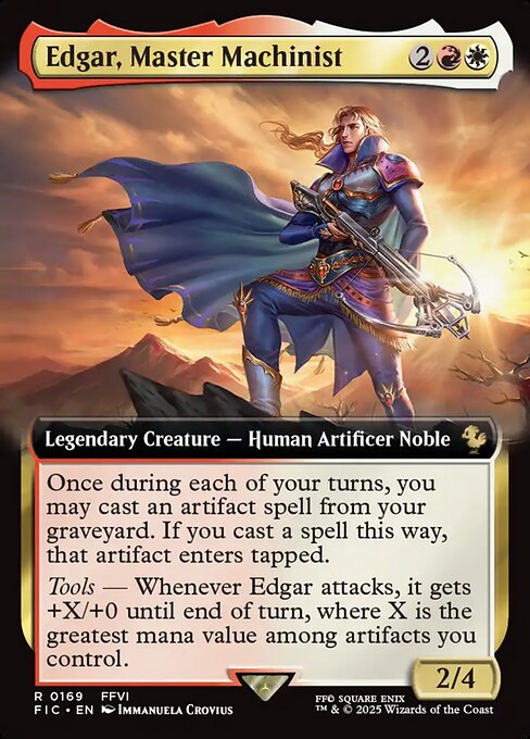 Edgar, Master Machinist - Final Fantasy Commander - Extended Art