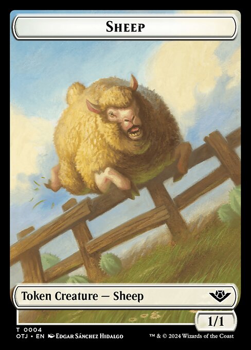 Sheep - Outlaws of Thunder Junction Tokens