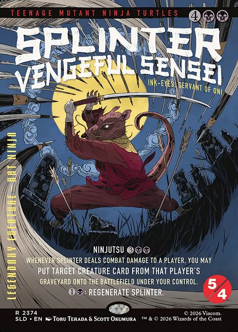 Splinter, Vengeful Sensei (Ink-Eyes, Servant of Oni) - Secret Lair Drop - Borderless