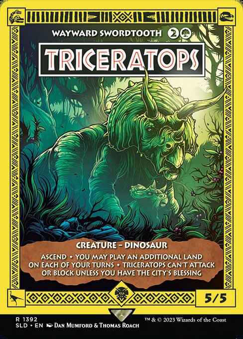 Triceratops (Wayward Swordtooth) - Secret Lair Drop