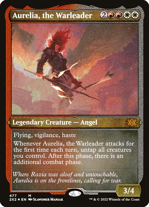 Aurelia, the Warleader - Double Masters 2022 - Etched Foil