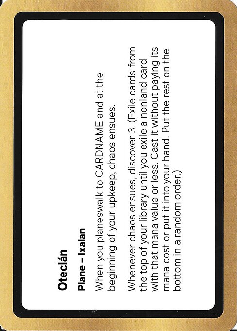 Oteclán - Black Lotus Unknown Planechase
