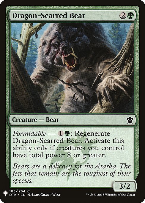 Dragon-Scarred Bear - The List