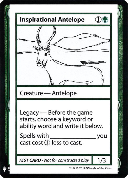 Inspirational Antelope - Mystery Booster Playtest Cards 2019