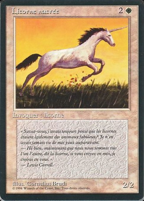Licorne nacrée (Pearled Unicorn) - Foreign Black Border