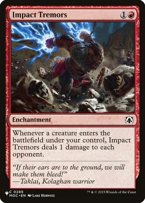 Impact Tremors - The List