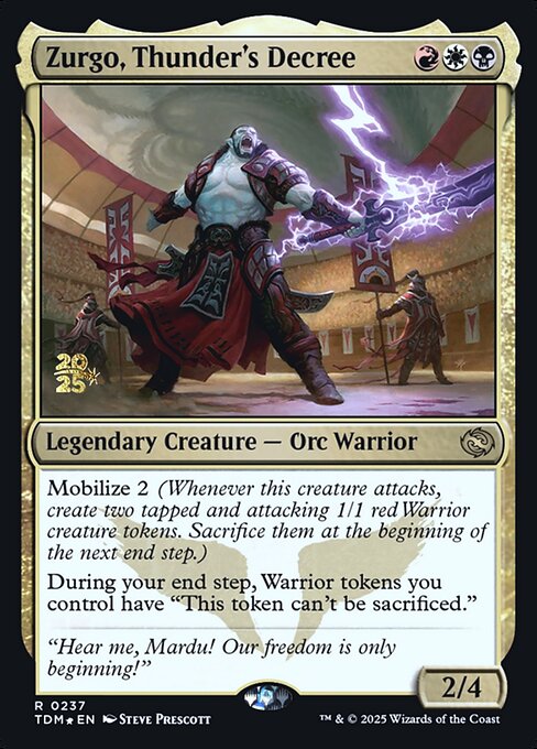 Zurgo, Thunder's Decree - Tarkir: Dragonstorm Promos