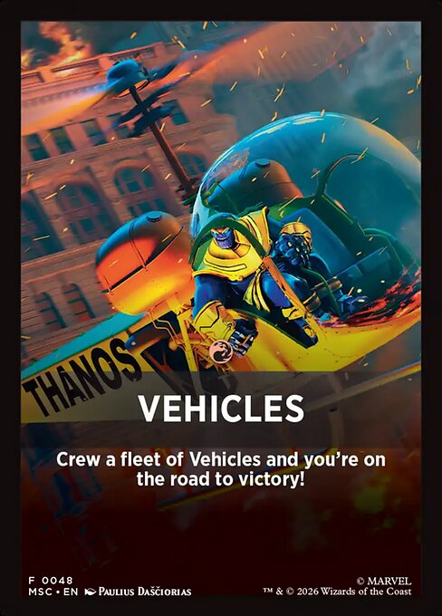 Vehicles - Marvel Super Heroes Jumpstart Front Cards