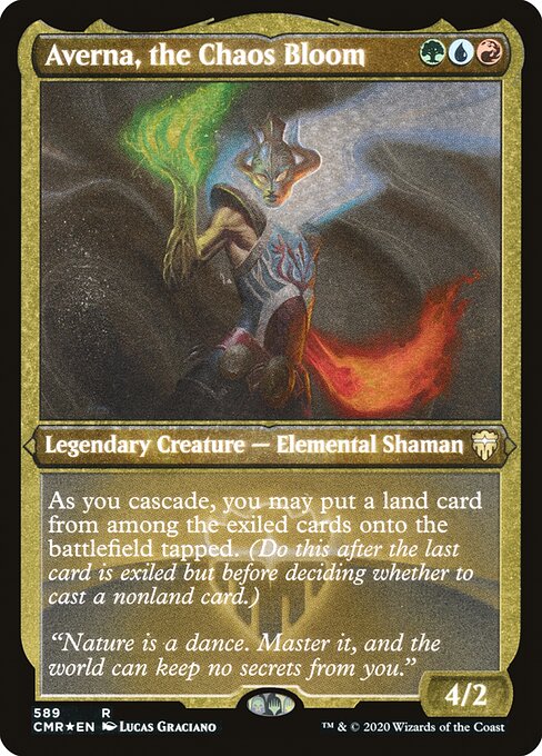 Averna, the Chaos Bloom - Commander Legends - Etched Foil