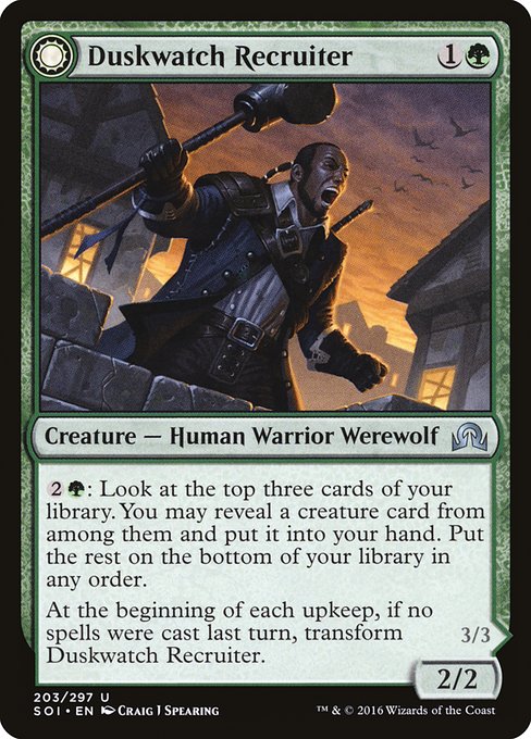 Duskwatch Recruiter // Krallenhorde Howler - Shadows over Innistrad