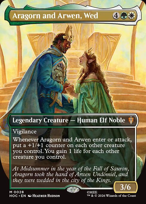 Aragorn and Arwen, Wed - The Hobbit Commander