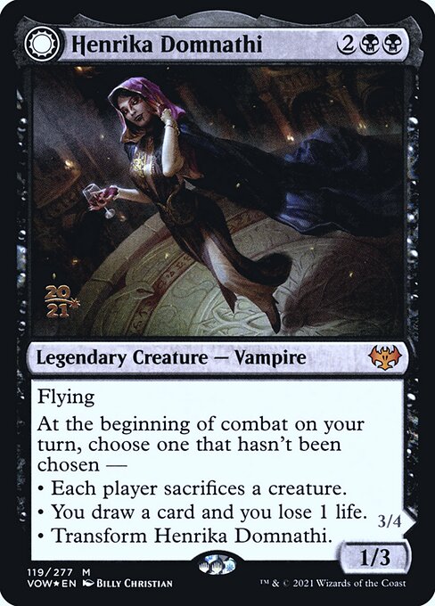 Henrika Domnathi // Henrika, Infernal Seer - Innistrad: Crimson Vow Promos - Promo Foil