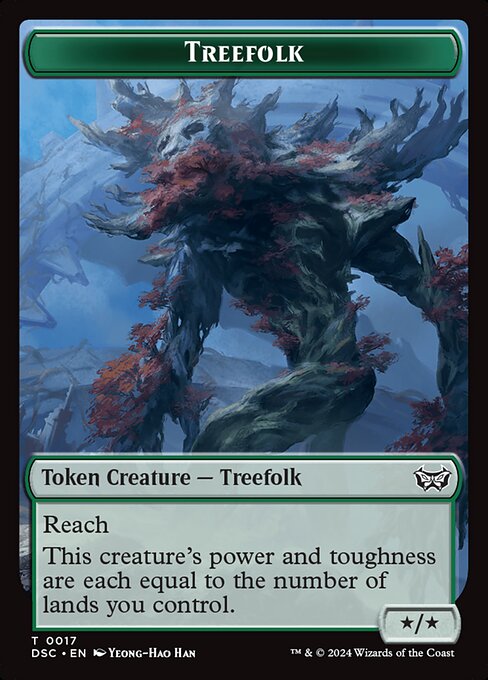 Treefolk - Duskmourn: House of Horror Commander Tokens