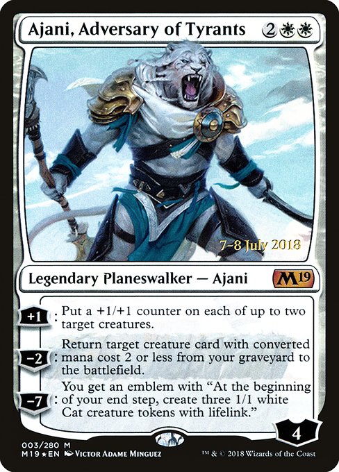 Ajani, Adversary of Tyrants - Core Set 2019 Promos - Promo Foil