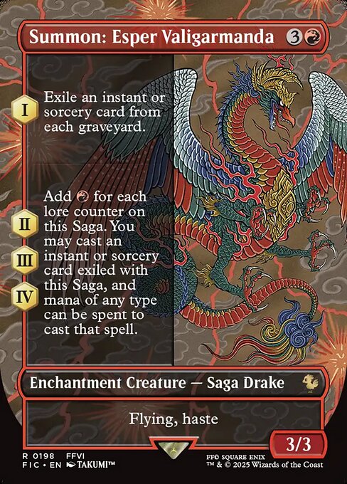 Summon: Esper Valigarmanda - Final Fantasy Commander - Borderless