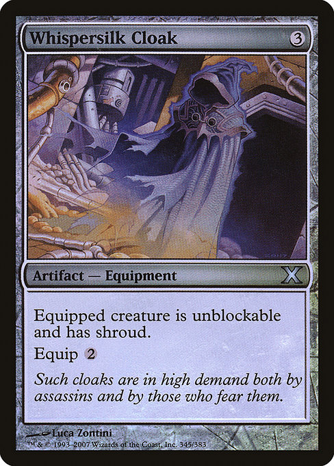 Whispersilk Cloak - Tenth Edition - Promo Foil