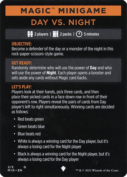 Day Vs. Night // Day vs. Night (cont'd) - Innistrad: Midnight Hunt Minigames