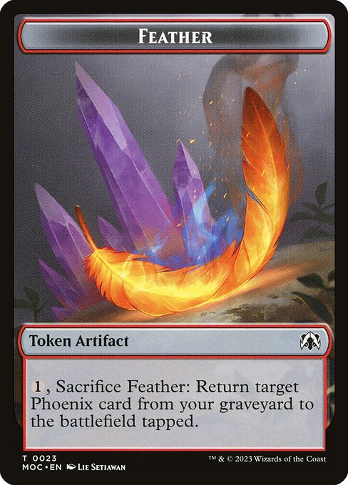 Feather - March of the Machine Commander Tokens