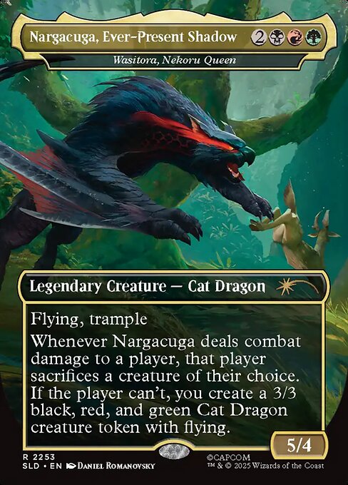 Nargacuga, Ever-Present Shadow (Wasitora, Nekoru Queen) - Secret Lair Drop - Borderless