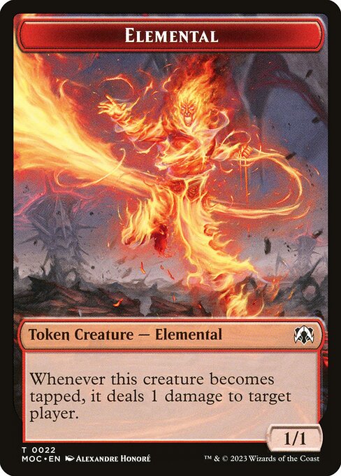 Elemental - March of the Machine Commander Tokens