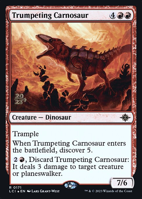 Trumpeting Carnosaur - The Lost Caverns of Ixalan Promos - Promo Foil