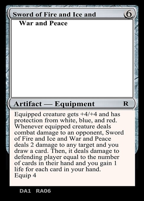 Sword of Fire and Ice and War and Peace - Unknown Event