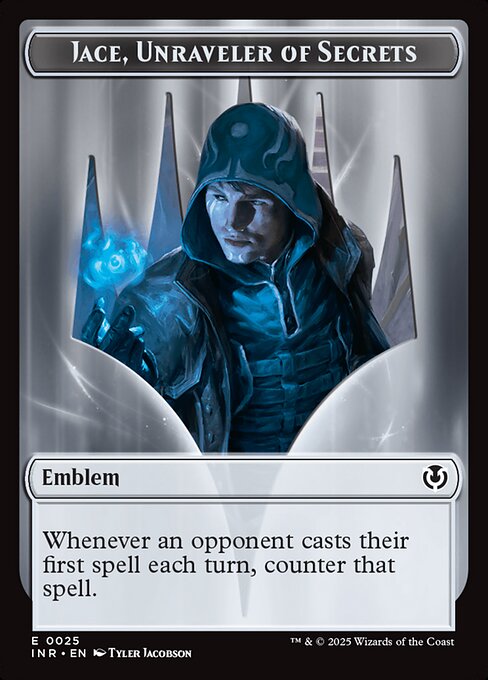 Jace, Unraveler of Secrets Emblem - Innistrad Remastered Tokens