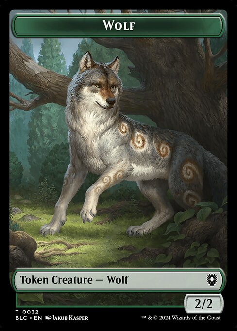 Wolf - Bloomburrow Commander Tokens