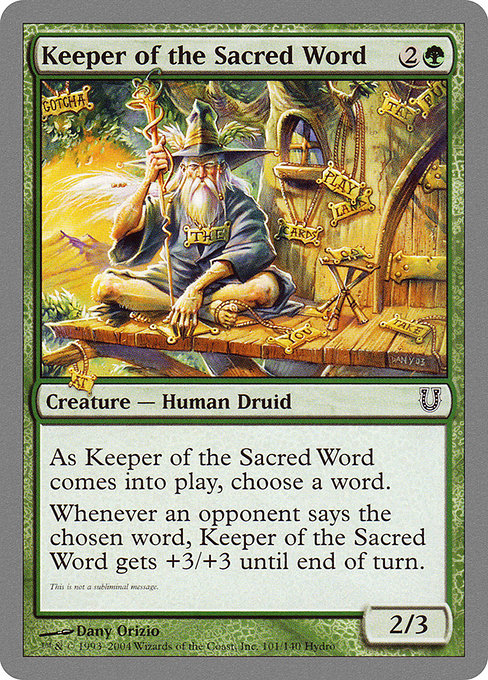 Keeper of the Sacred Word - Unhinged